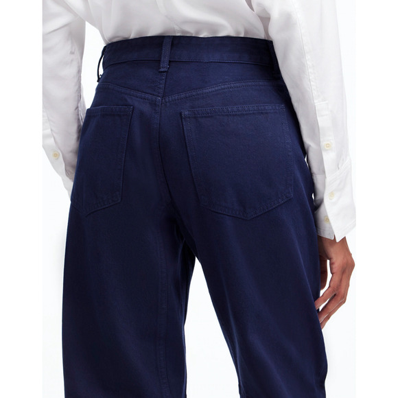 Madewell The Petite Darted Barrel Leg Jean Garment Dyed Juniper Berry US 28P NWT - Picture 5 of 14